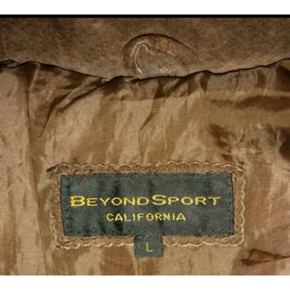 Beyond Sport Suede Jacket Vintage Leather Bomber Grunge Aztec Western Boho 90's - Picture 10 of 14